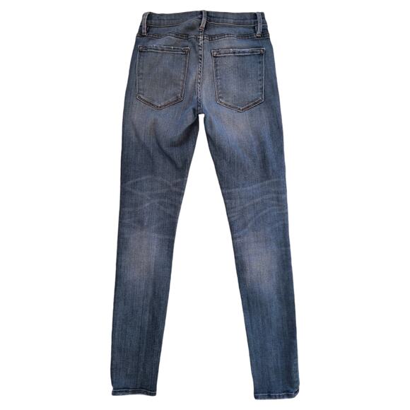 Frame Jeans Women's Size 23 Le Gargon Skinny Mid Rise Medium Wash Blue Denim - Picture 5 of 15